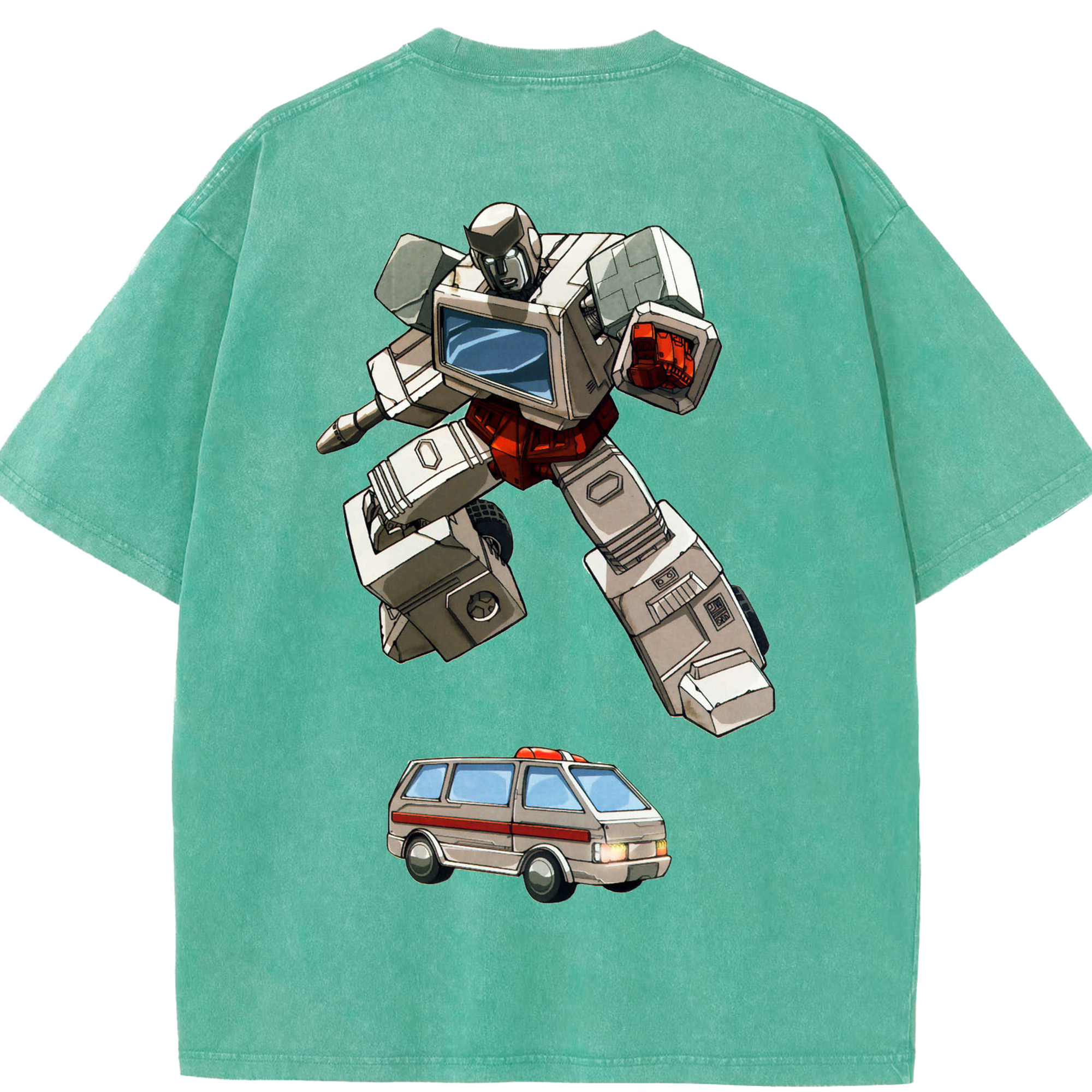 （画像用）  綿100% ヴィンテージ風 半袖Tシャツ（背面プリント）
